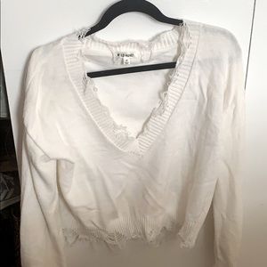 Wild honey distressed sweater